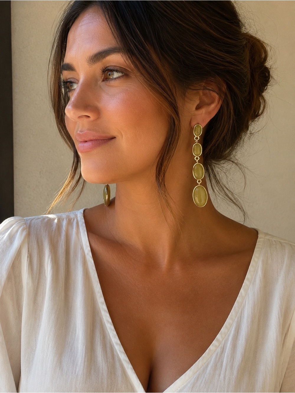 Apt 9 Gold-Tone Olive Drop Earrings NWT